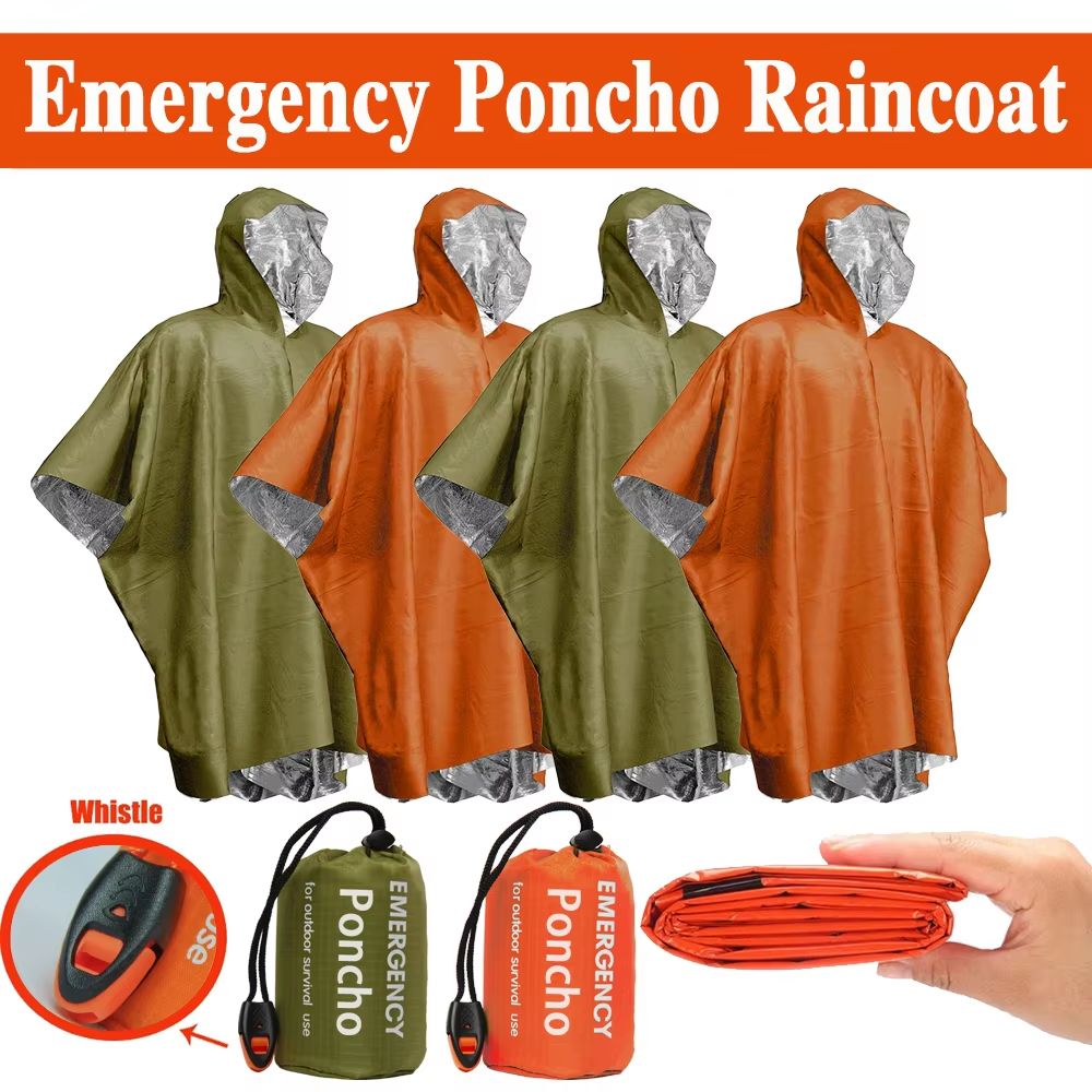 Emergency Poncho Rain - Acil Durum Yağmur Pançosu Termal Battaniye